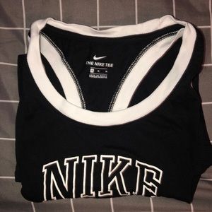 Nike black and white tank